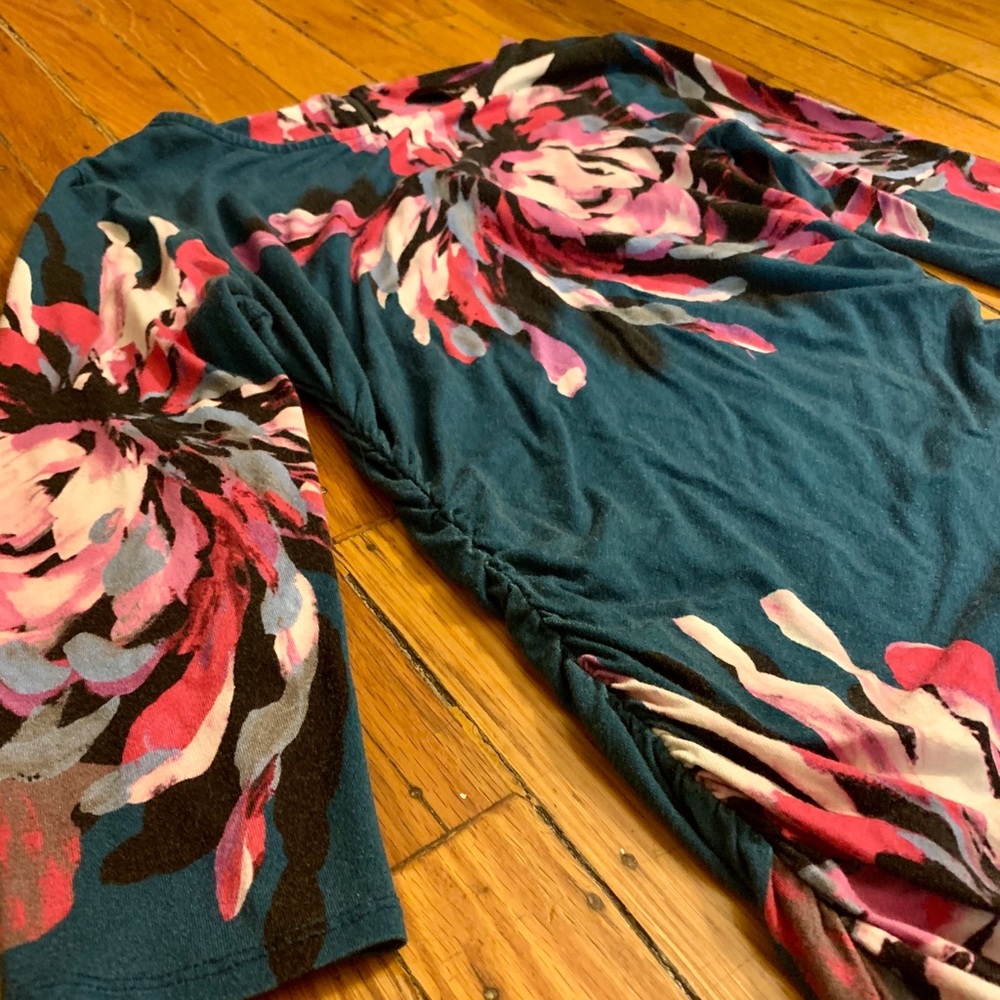 Ruched Floral Stretch Dress